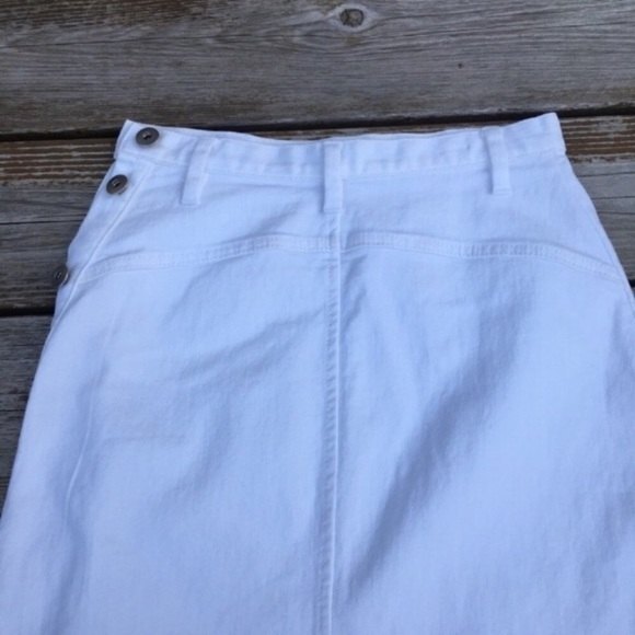 THAKOON High Waisted A-Line Denim Raw Hem  Skirt 0 - Picture 9 of 14